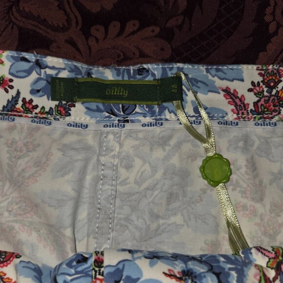 Oilily Jean Styled Floral Skirt Woman's Size 44 US Size 10-12 NWT - Picture 7 of 9